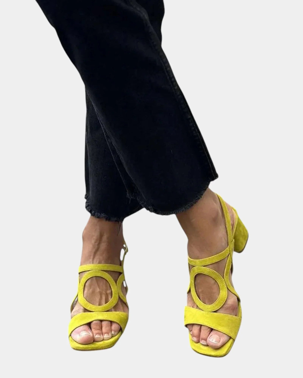 Guillelmine | Sandalen met vierkante neus en afgeronde snit