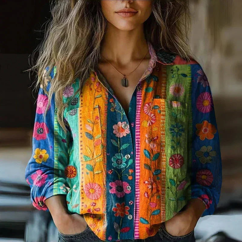 Annie | Chemisier fleuri rétro
