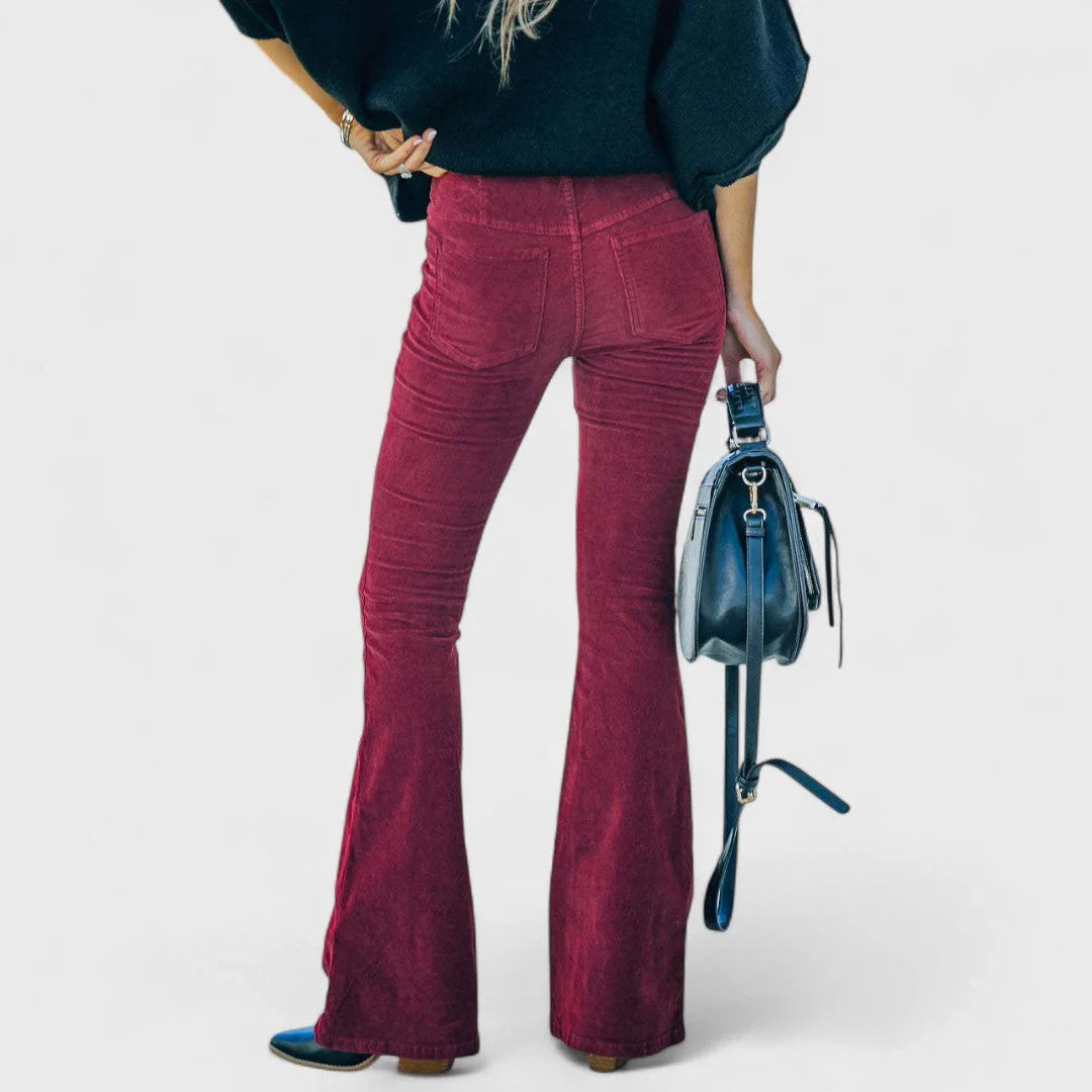 Chloé | Uitlopende broek van ribfluweel