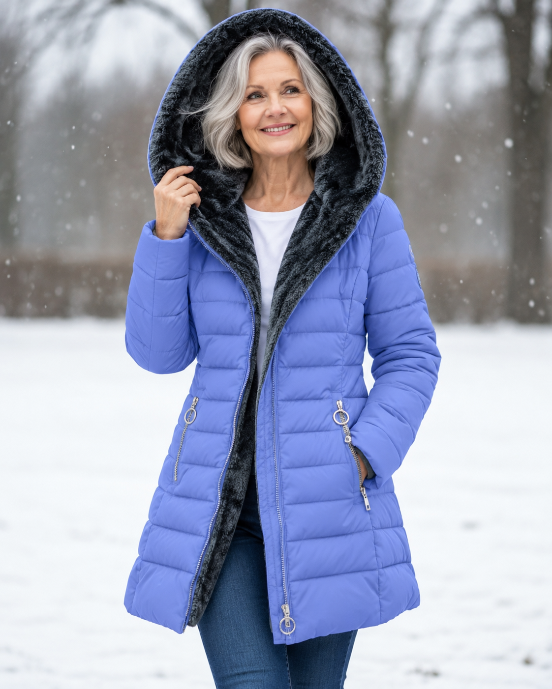 Aveline | Manteau d’hiver à capuche et doublure polaire