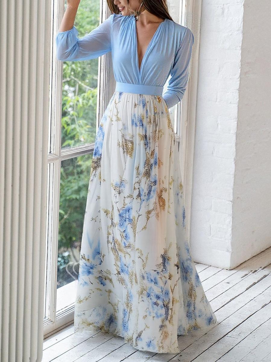 Pénélope Maxi Jurk met Bloemenprint | Tijdloze Elegantie van Maison Claire et Sylvie