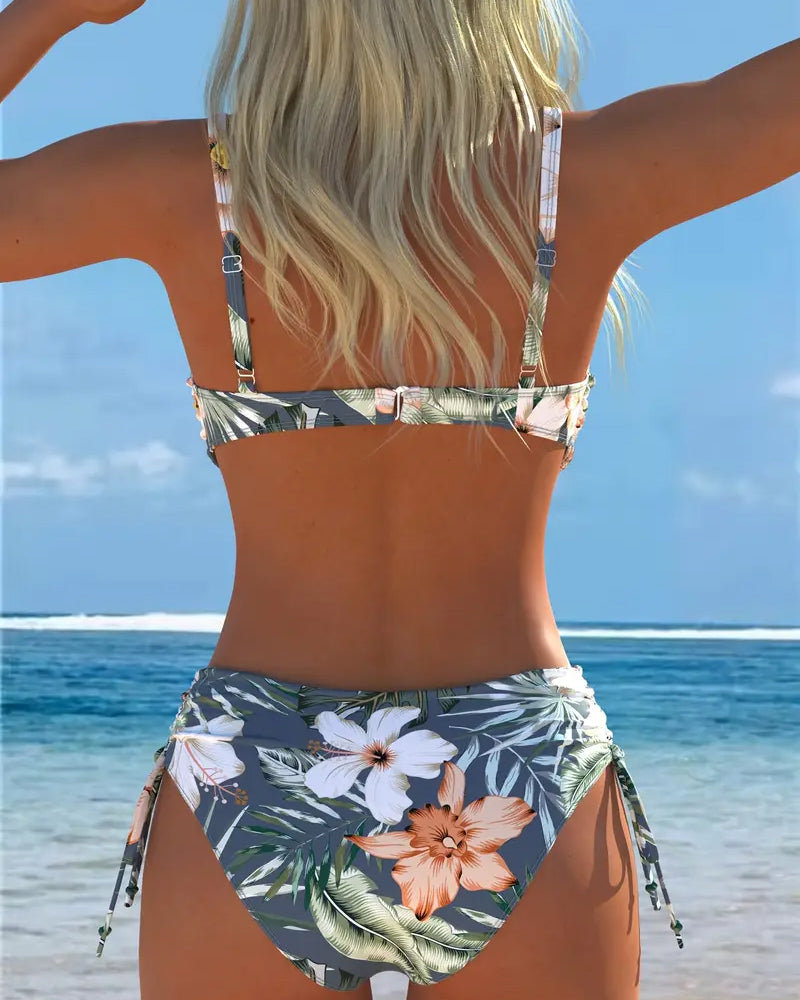 Bedrukte Tweedelige Bikini – Elegant