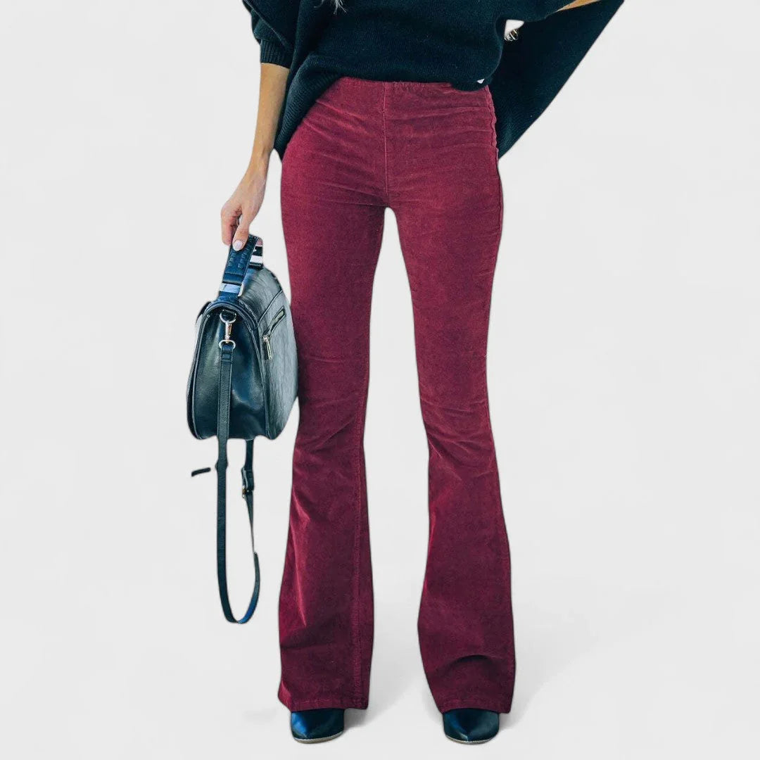 Chloé | Uitlopende broek van ribfluweel