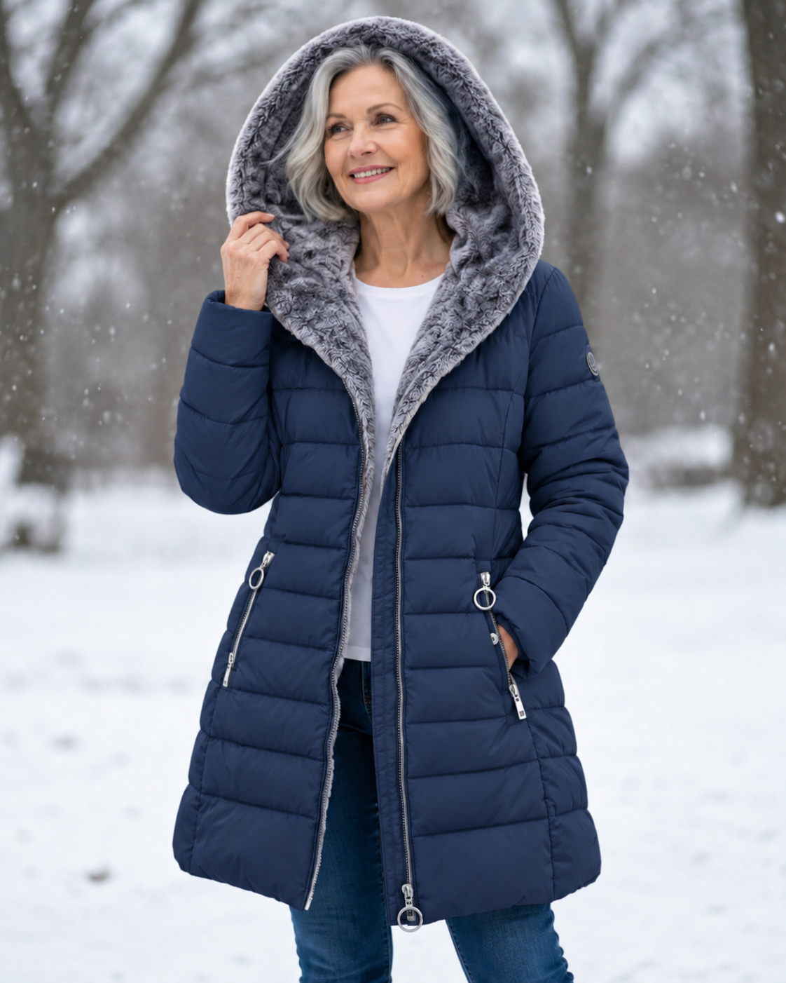 Aveline | Manteau d’hiver à capuche et doublure polaire