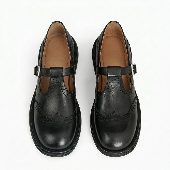Chaussures en Cuir Pied Large
