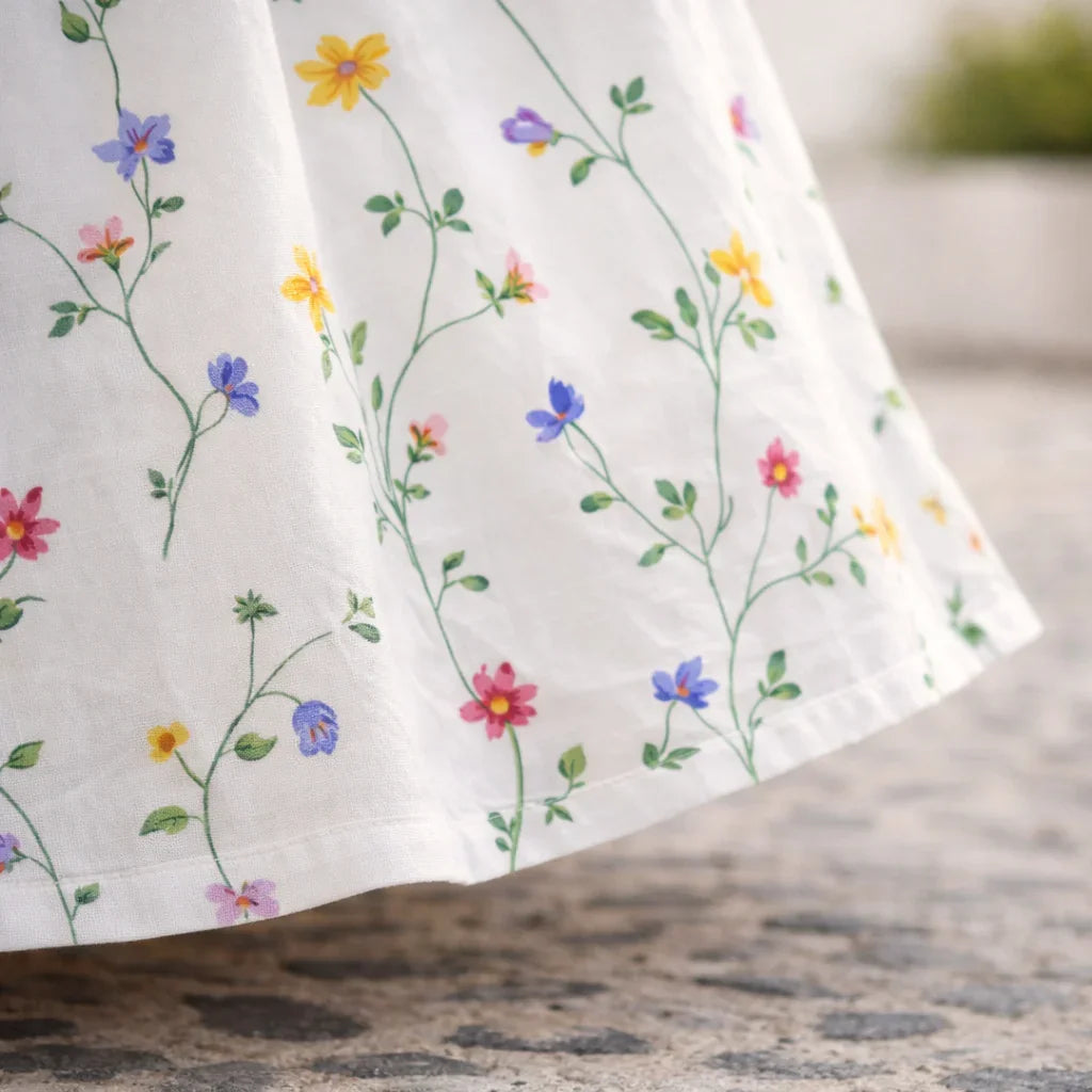 Robin | Midirok met bloemenprint