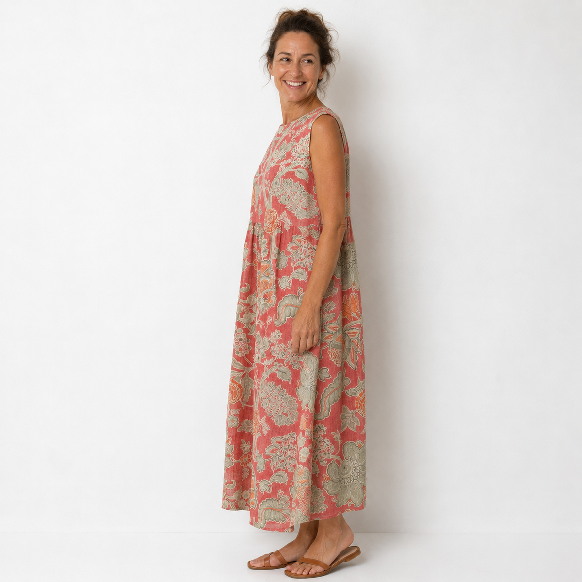 Béatrice - Midi-jurk met bloemenprint