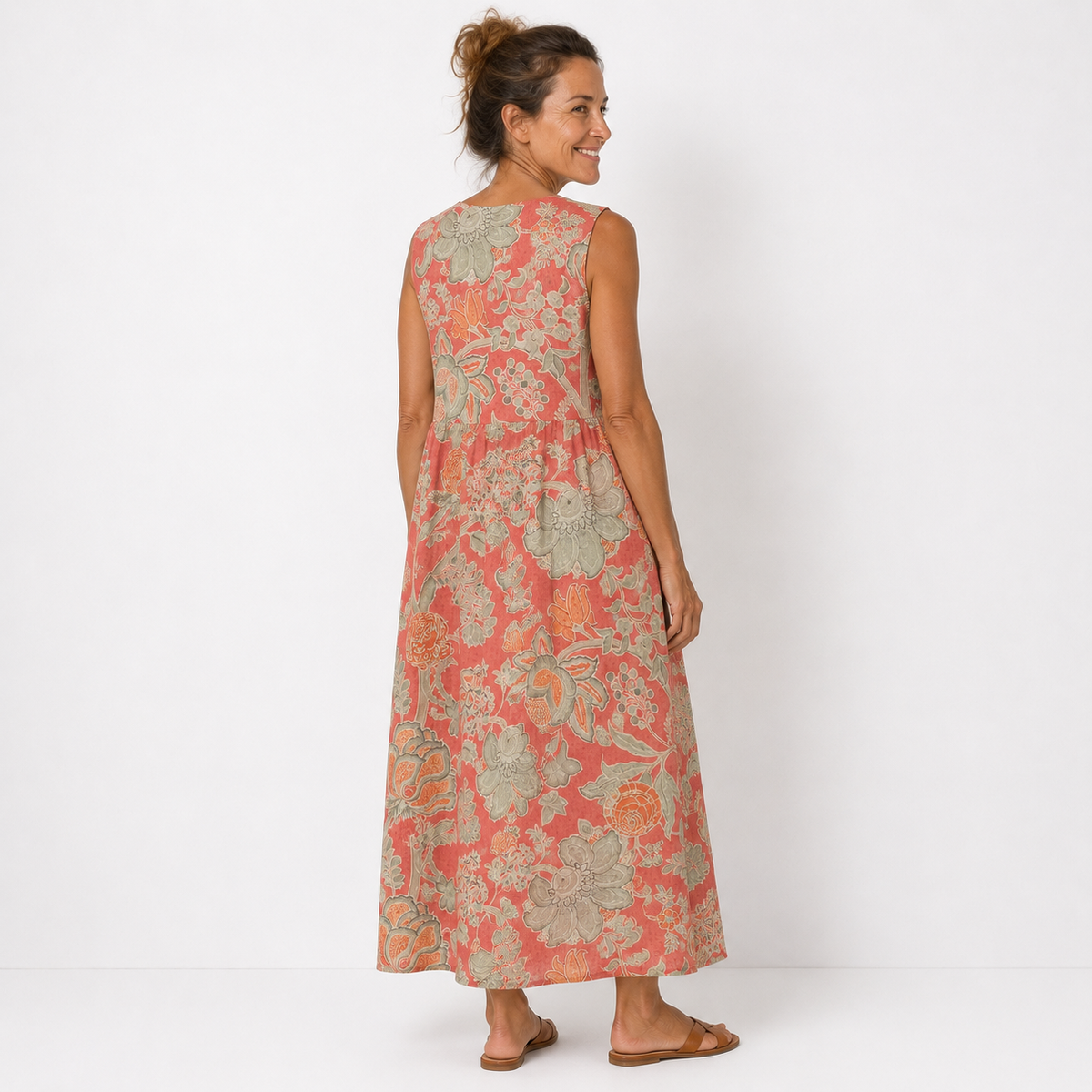 Béatrice - Midi-jurk met bloemenprint
