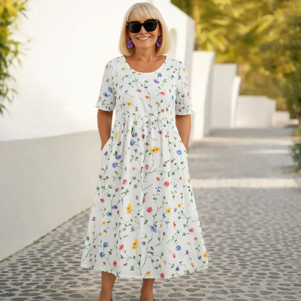 Robin | Midirok met bloemenprint