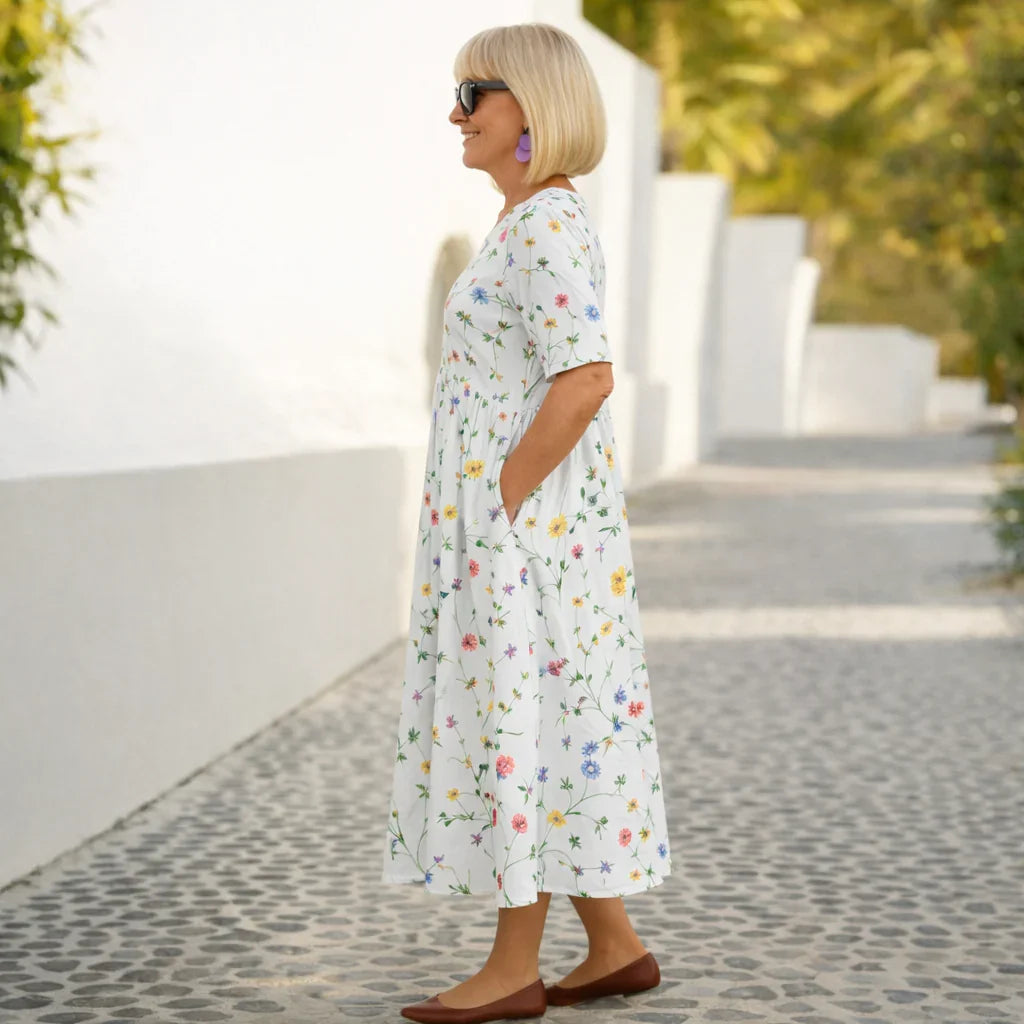 Robin | Midirok met bloemenprint