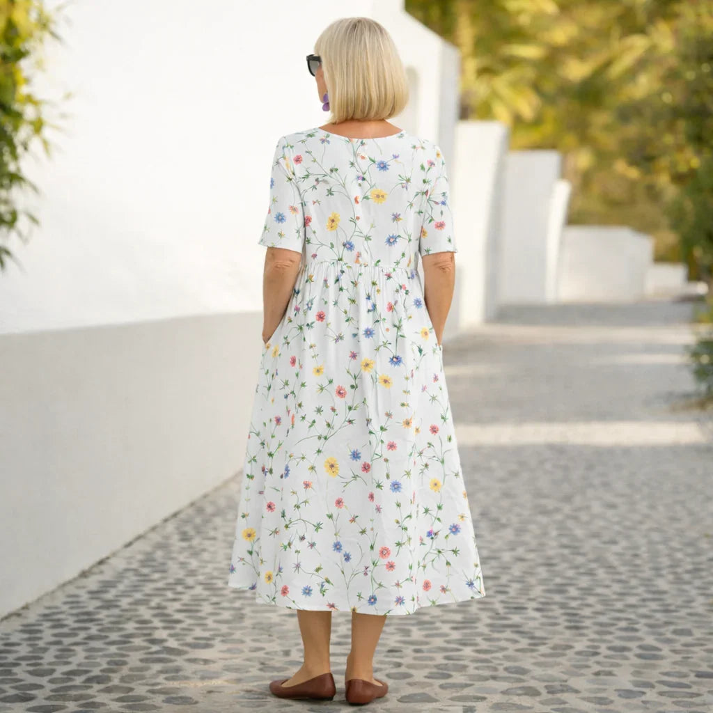 Robin | Midirok met bloemenprint