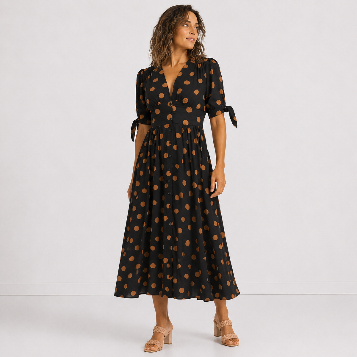 Louise - Elegante jurk met stippen