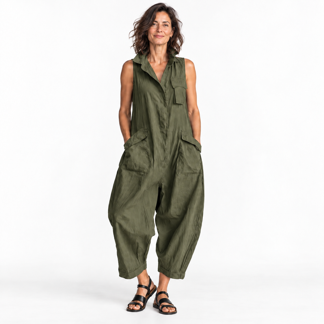 Combinaison Sans Manches Oversize – Légère & Élégante | Nova Femme Paris