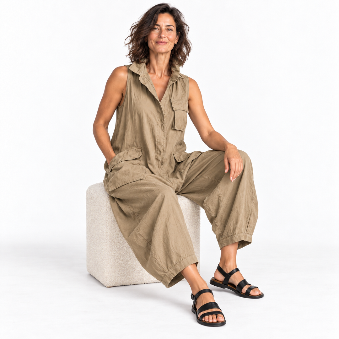 Combinaison Sans Manches Oversize – Légère & Élégante | Nova Femme Paris