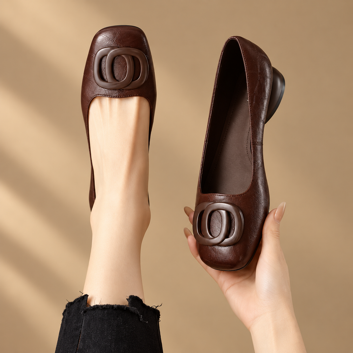 Carmen | Escarpins en Cuir Opium