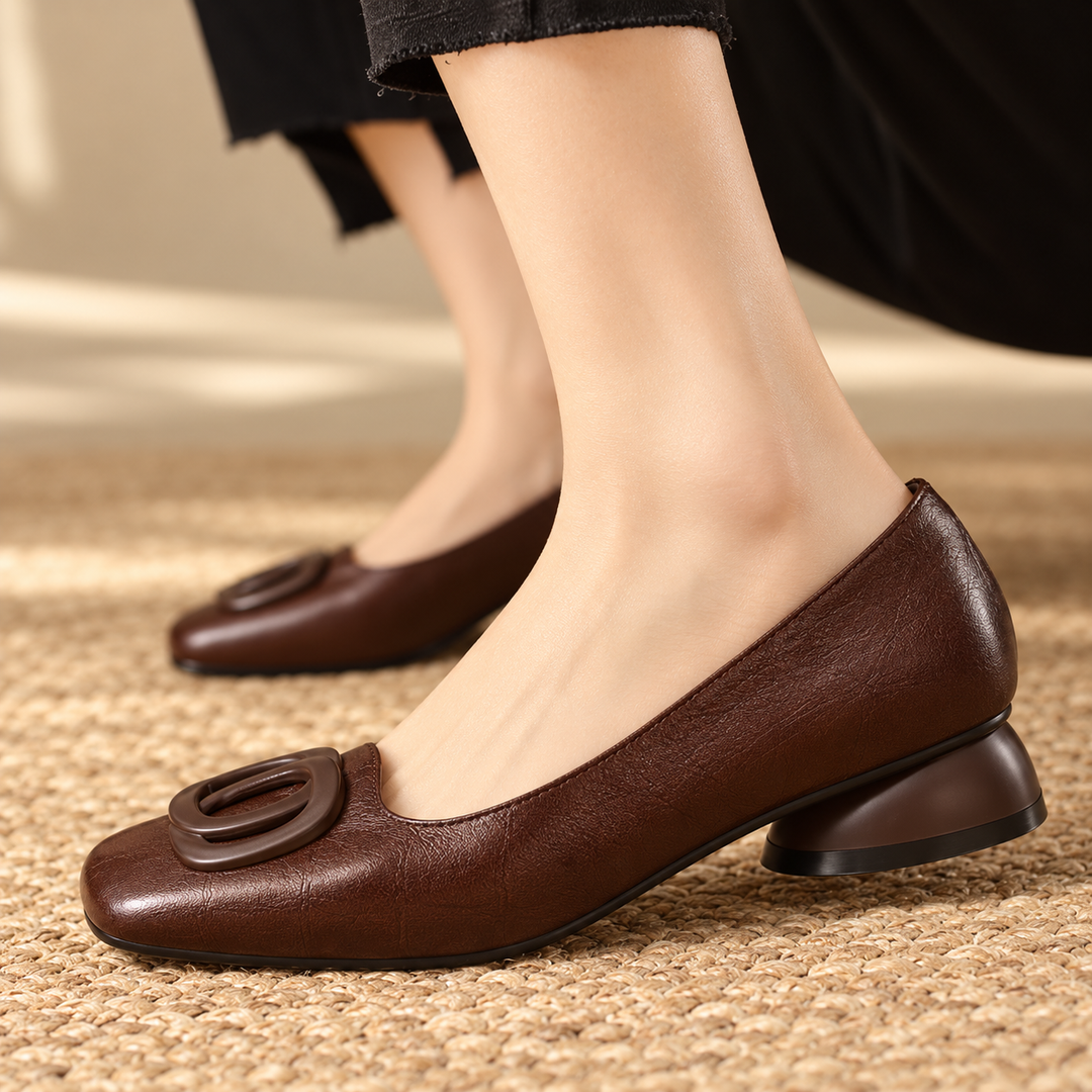 Carmen | Escarpins en Cuir Opium