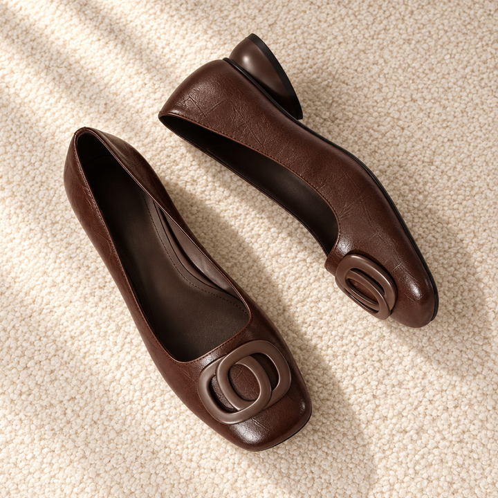 Carmen | Escarpins en Cuir Opium