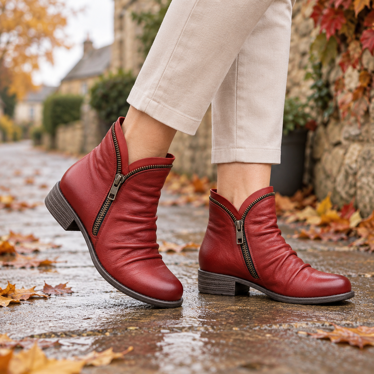 Suzanne | Bottines texturées à petit talon
