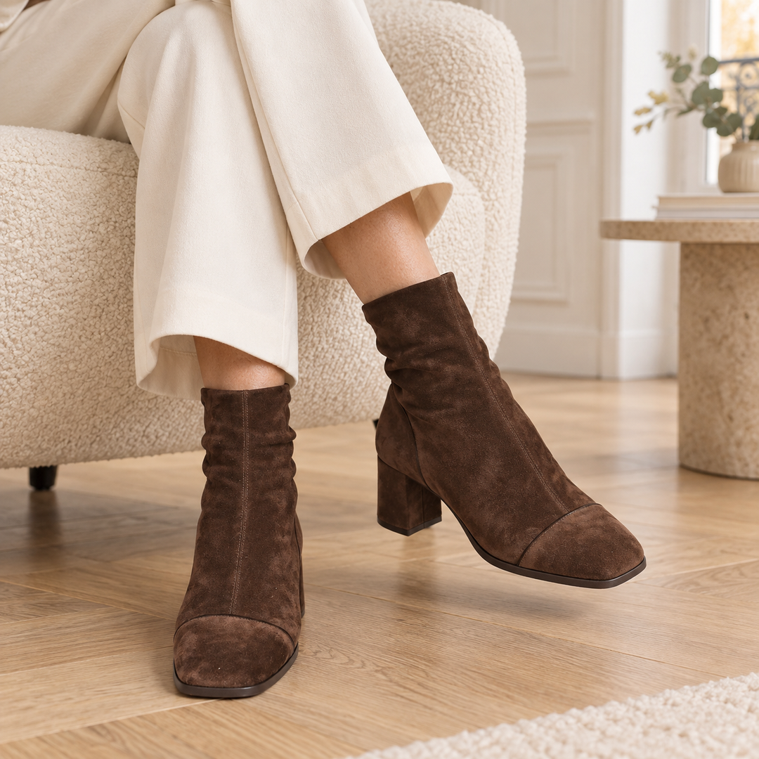 Margaux | Bottines en suède élégantes