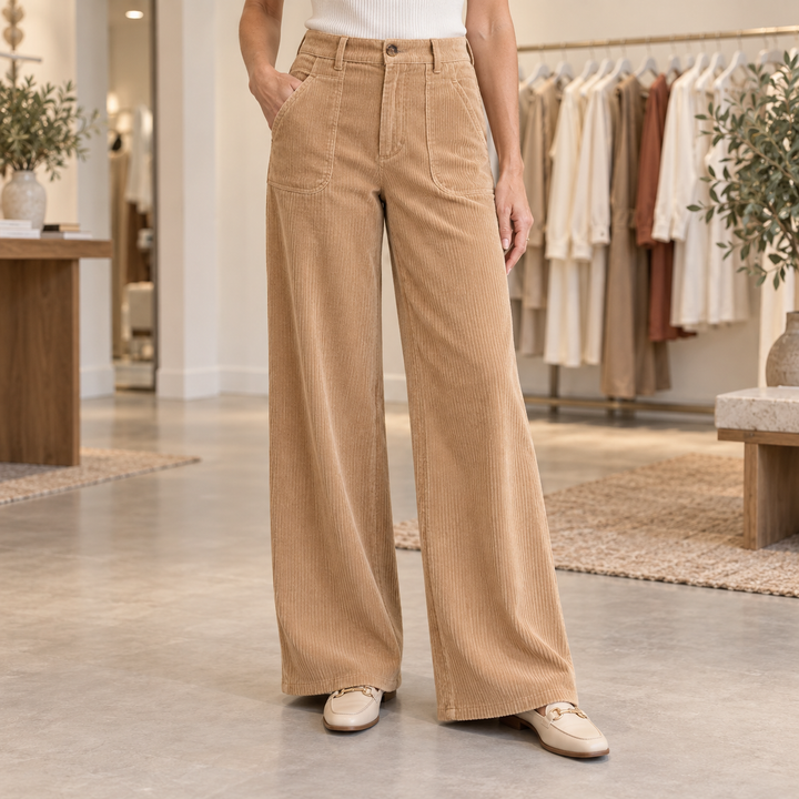 Pantalon fluide femme à jambes larges