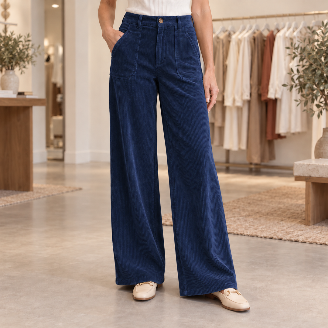 Pantalon fluide femme à jambes larges
