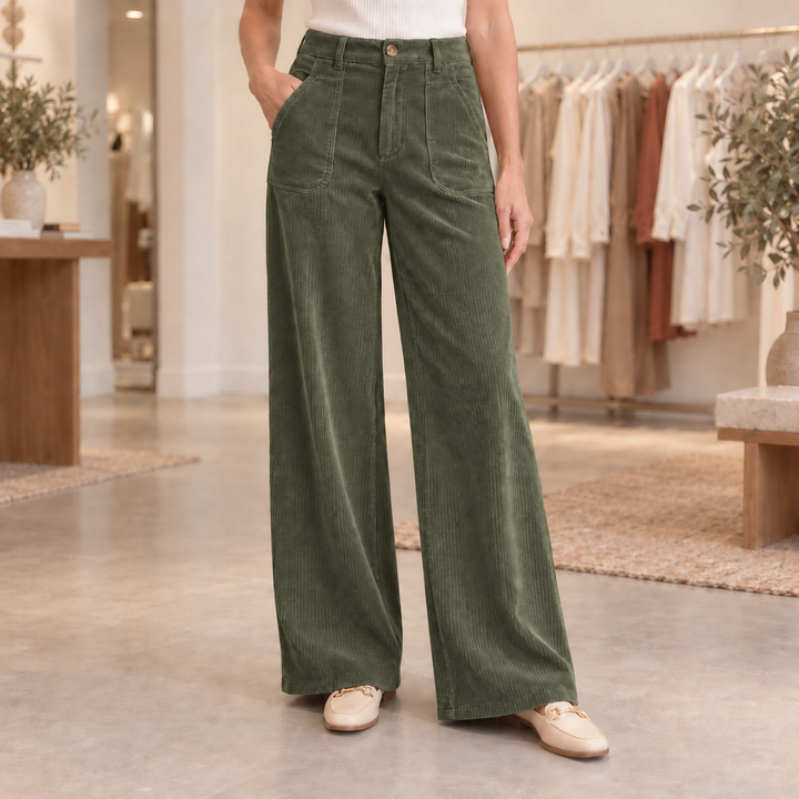 Pantalon fluide femme à jambes larges