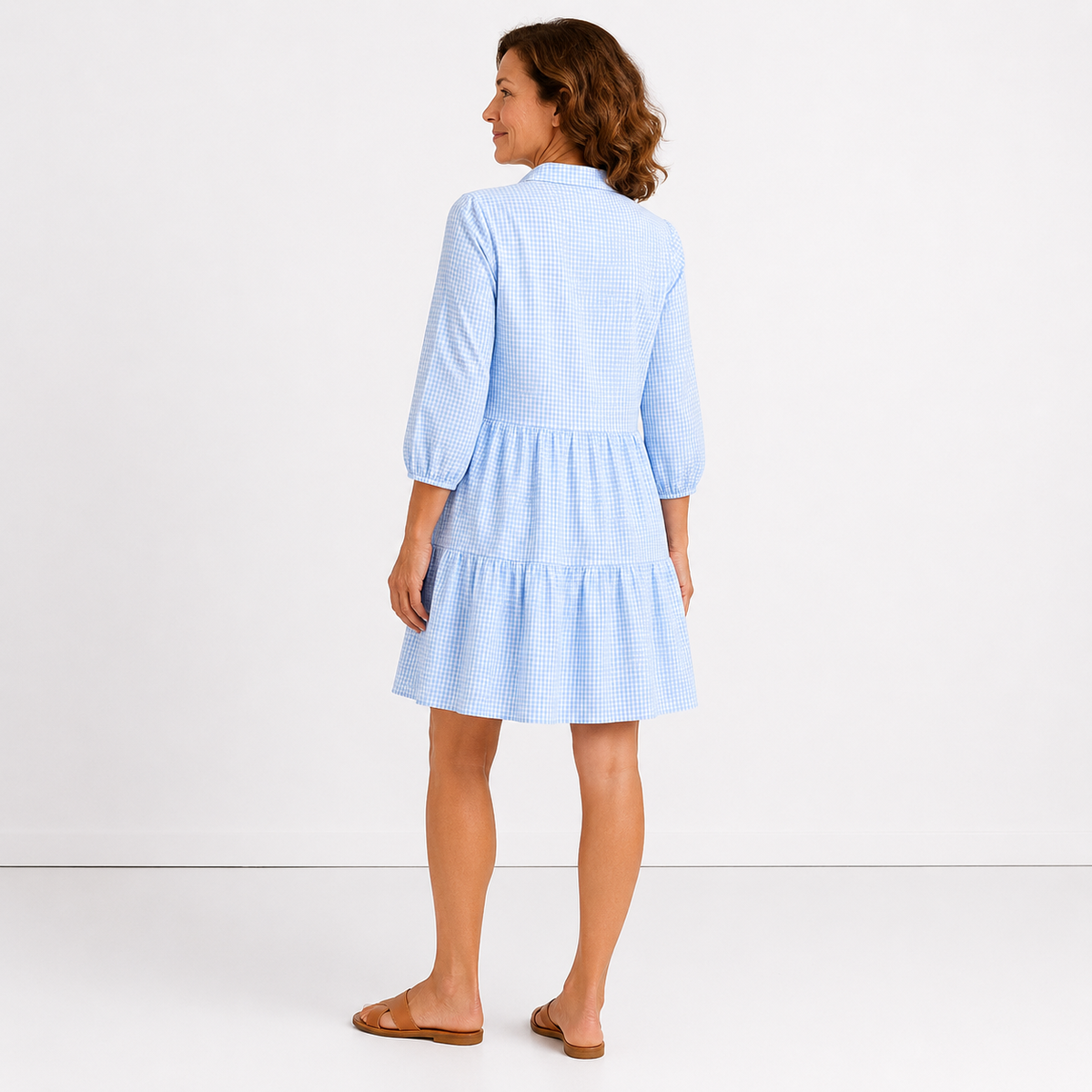 Olivia - Elegante geruite jurk