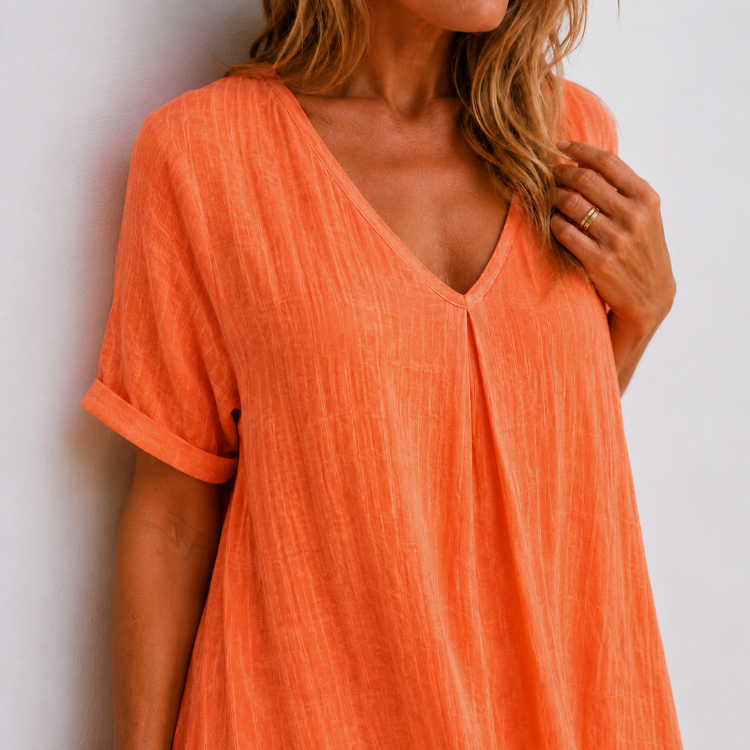 Violette - Robe longue fluide en lin