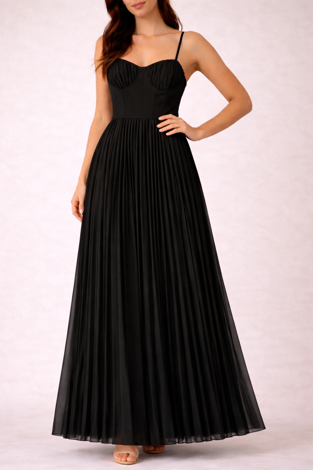 Isabella - Geplooide midi-jurk
