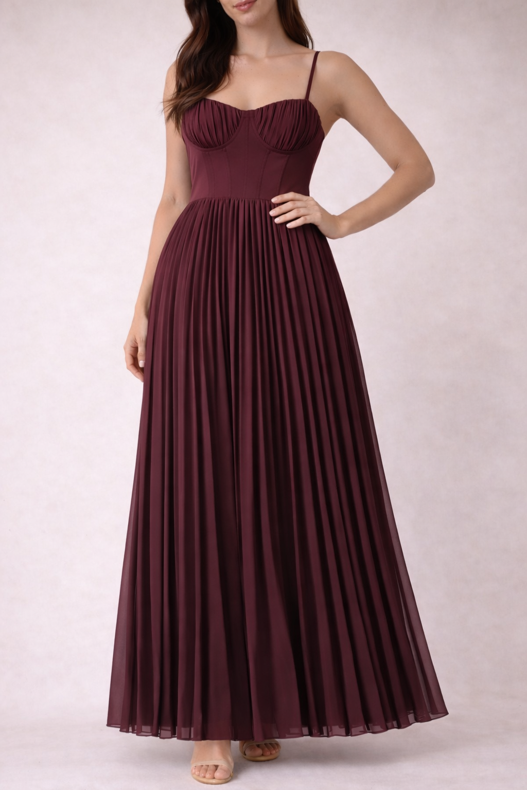 Isabella - Geplooide midi-jurk