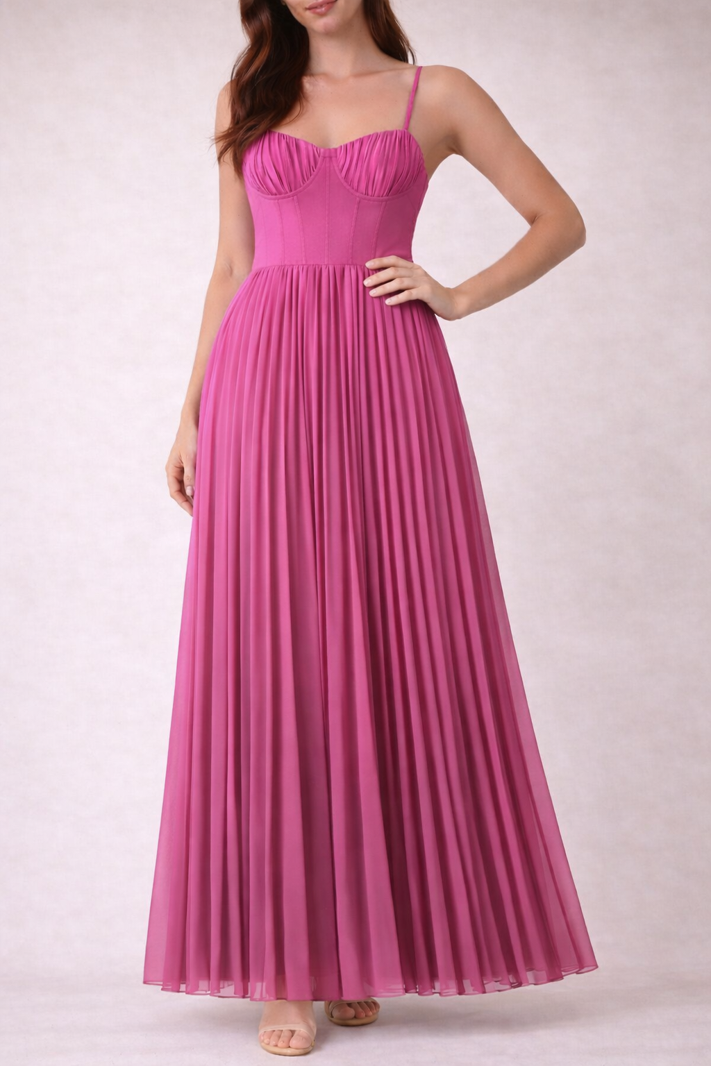 Isabella - Geplooide midi-jurk