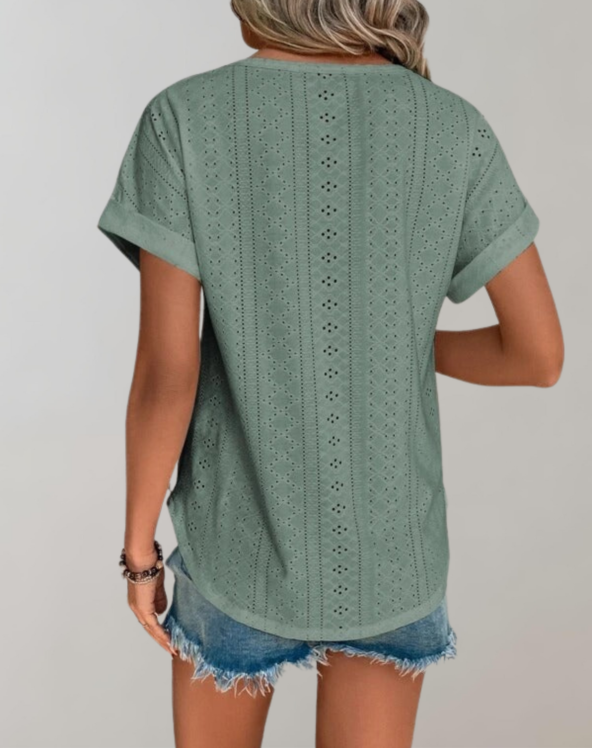 Rosalie | Blouse texturée à manches courtes
