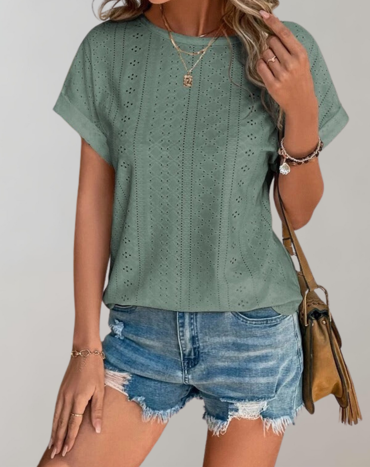 Rosalie | Blouse texturée à manches courtes