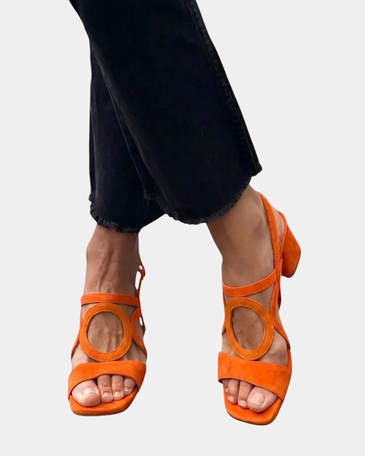 Guillelmine | Sandalen met vierkante neus en afgeronde snit