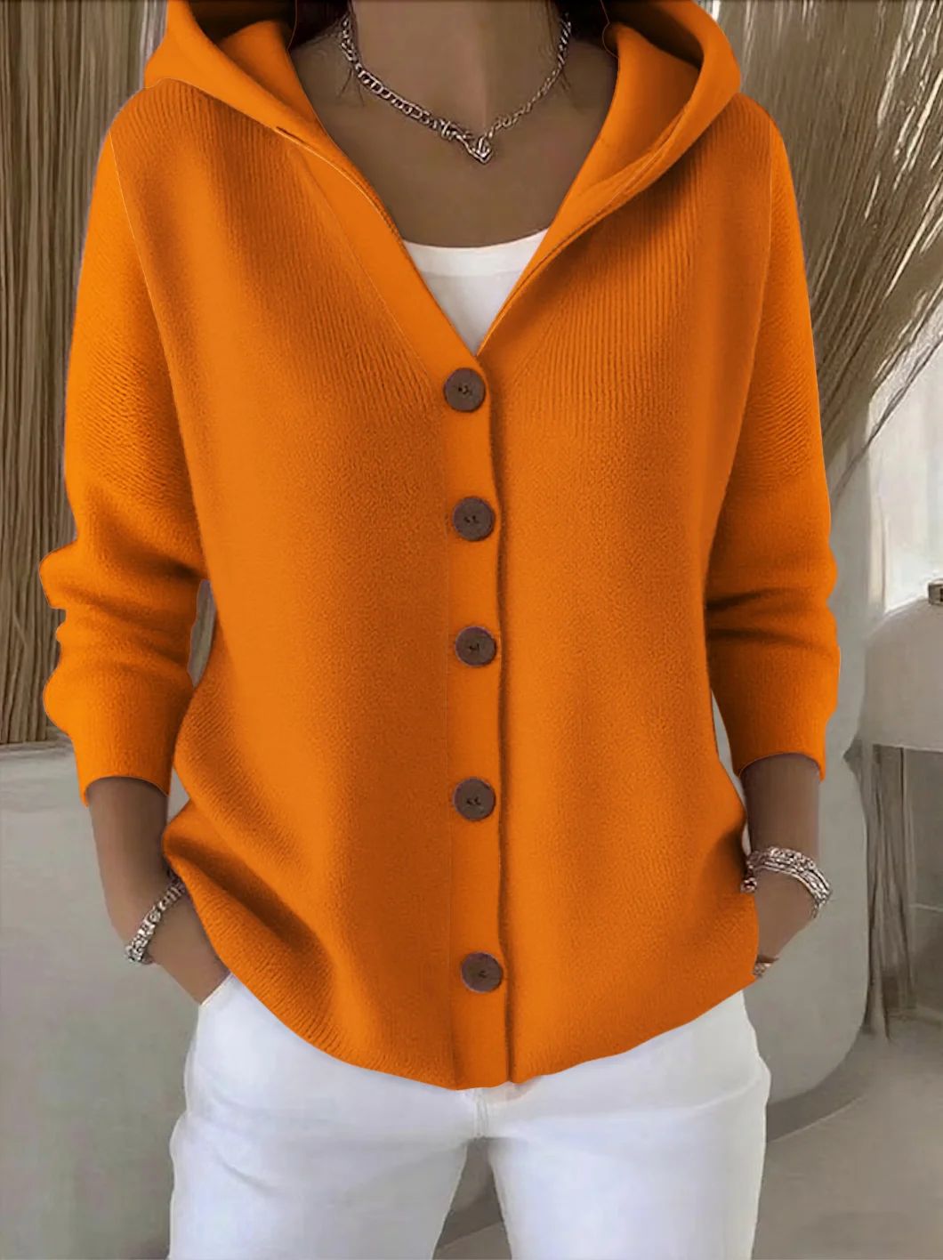 Rocío | Gebreid vest met capuchon