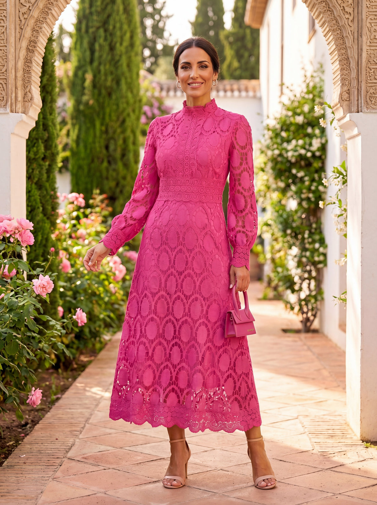 Elegante zijden jurk Carmona – Maison Claire et Sylvie