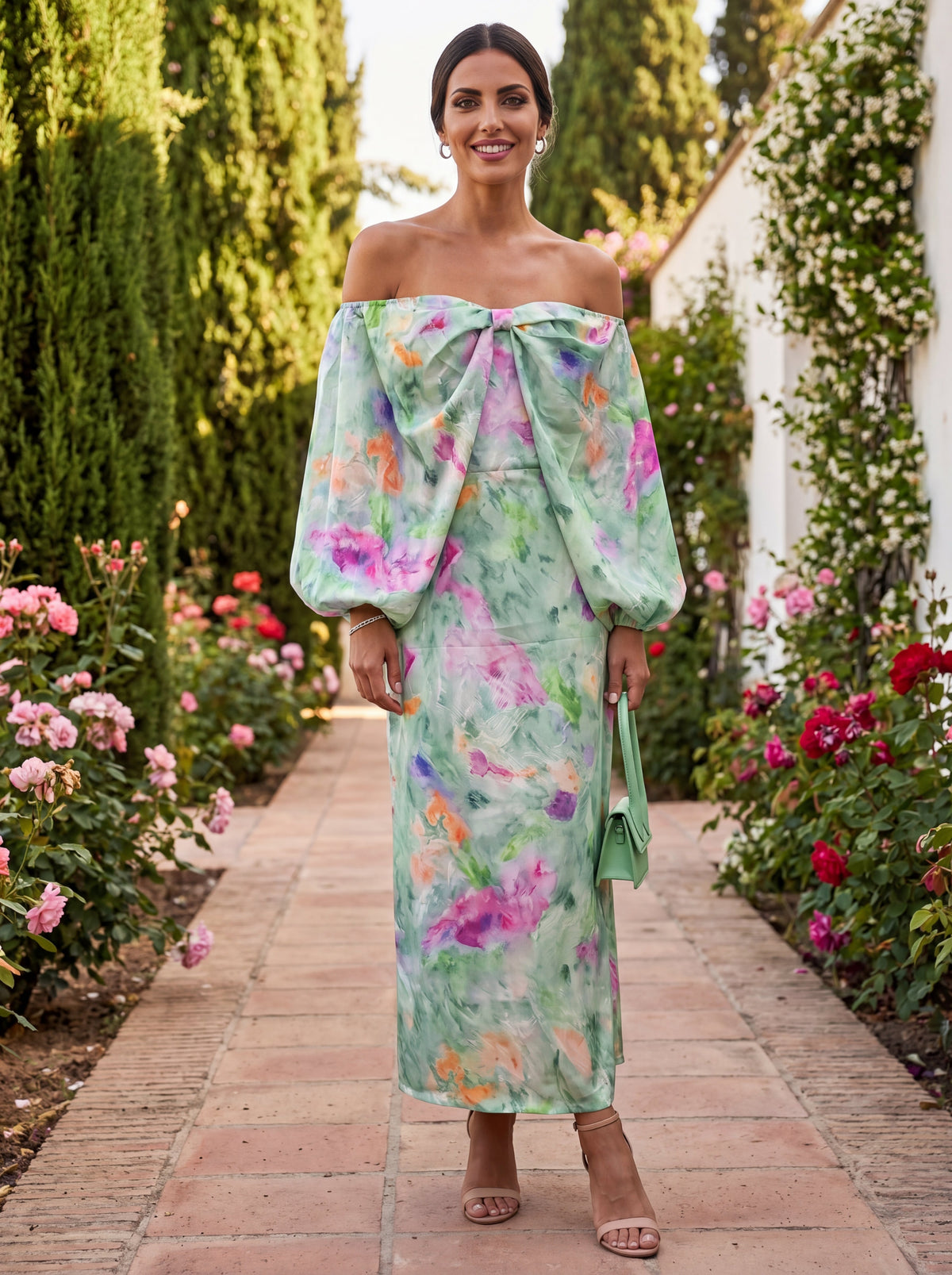 Elegante Lindaraja-jurk van luxe stof – Maison Claire et Sylvie