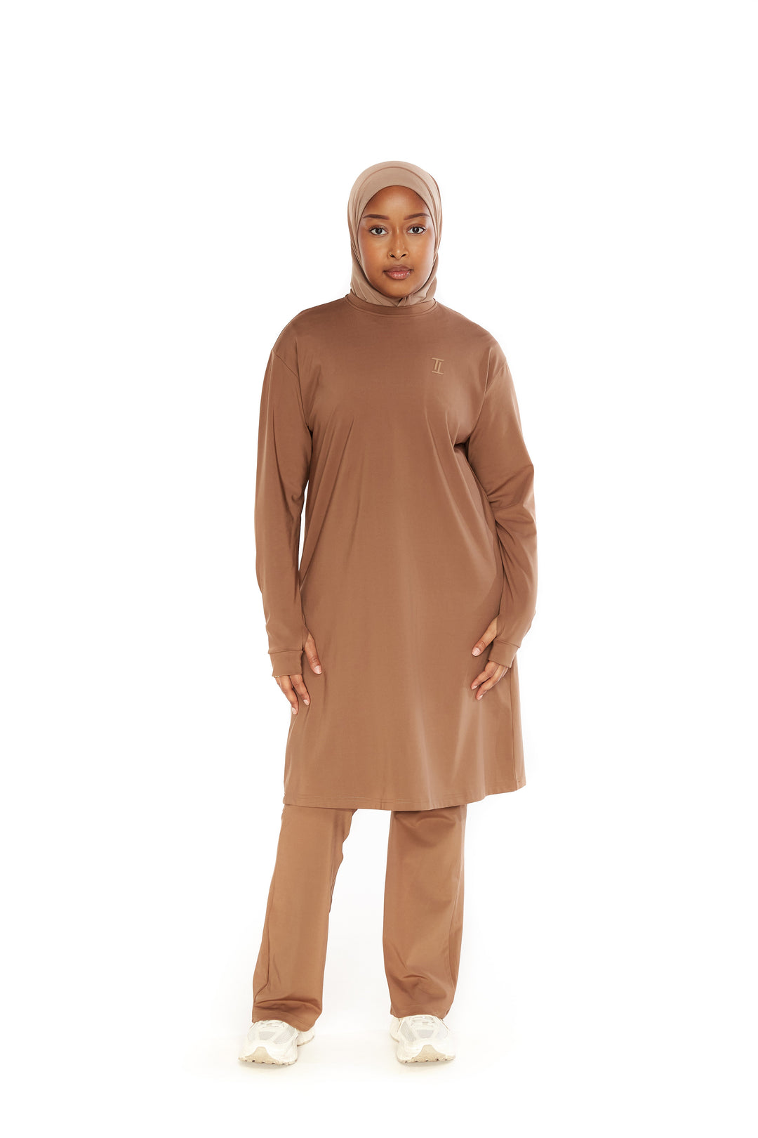 Performance Oversized T-shirt Taupe