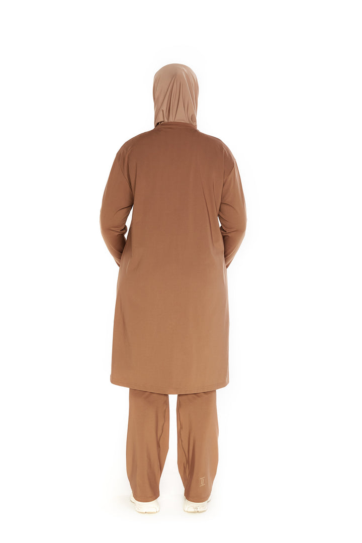 Performance Oversized T-shirt Taupe