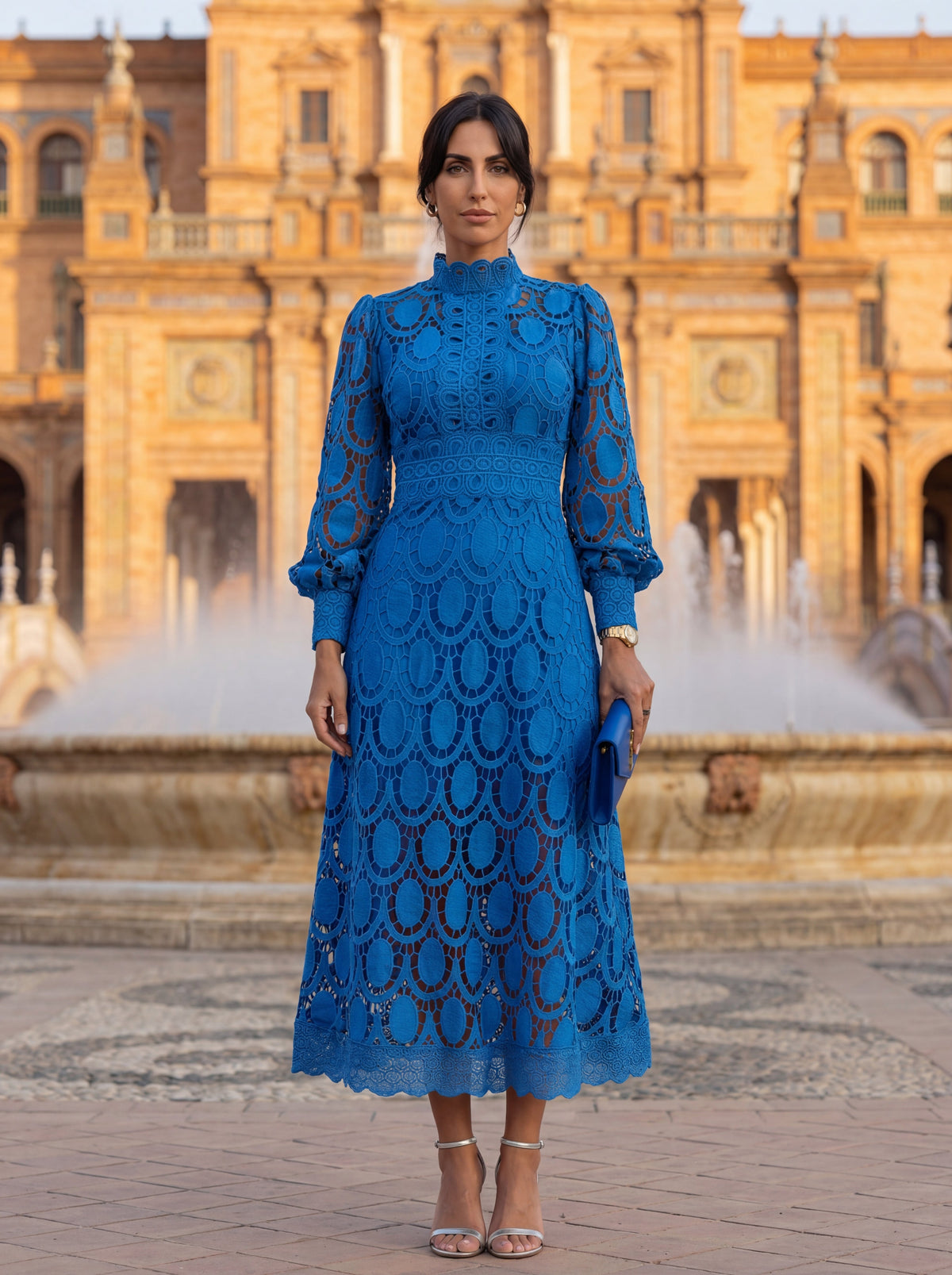 Elegante zijden jurk Carmona – Maison Claire et Sylvie