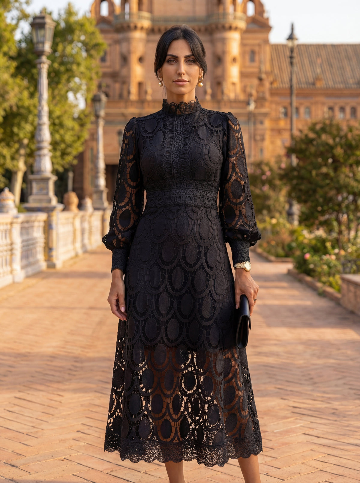 Elegante zijden jurk Carmona – Maison Claire et Sylvie
