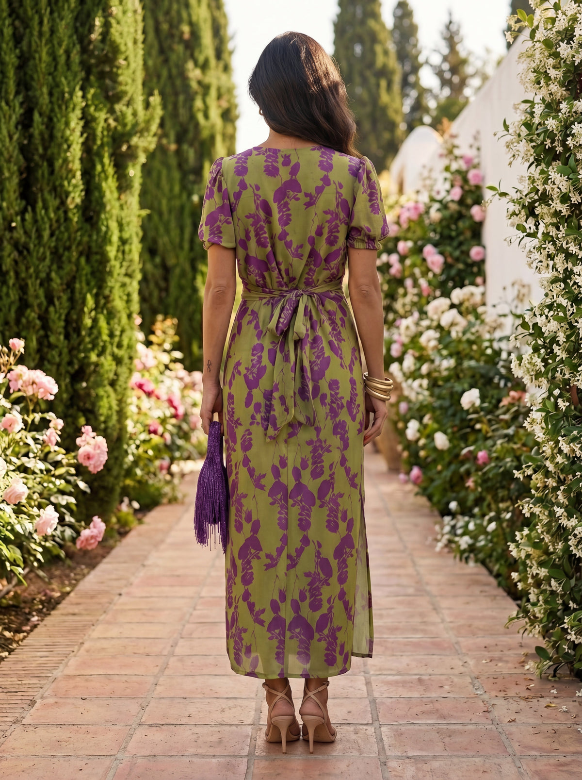 Elegante jurk van zijden stof - Collectie Maison Claire et Sylvie