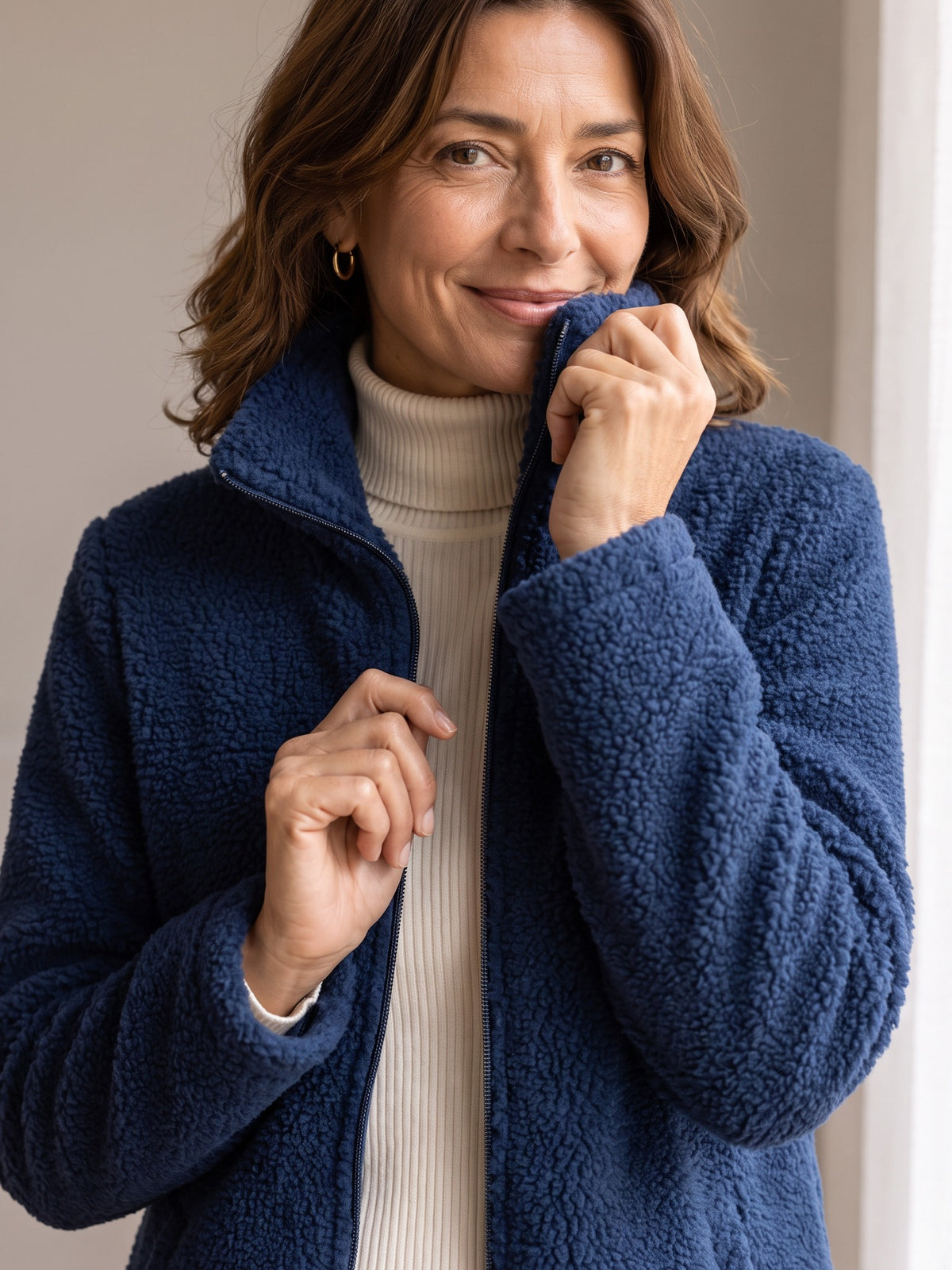 Geneviève veste zippée portée