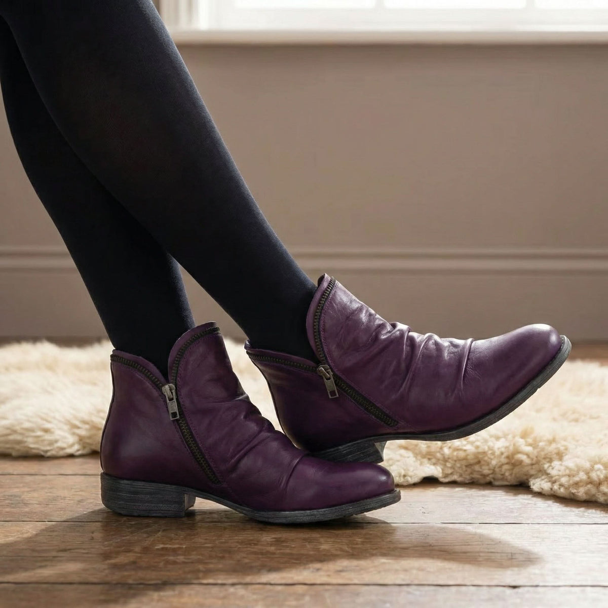 Suzanne | Bottines texturées à petit talon