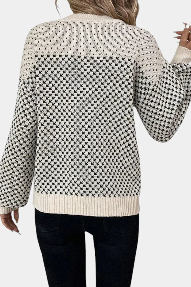 Rachael | Trui met Ronde Hals in Colorblock-stijl