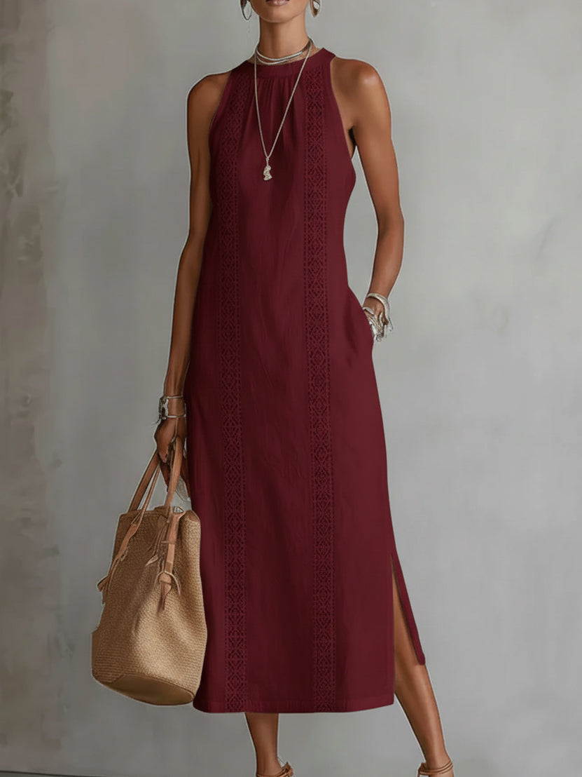 Bianca - Midi-jurk met mao-kraag